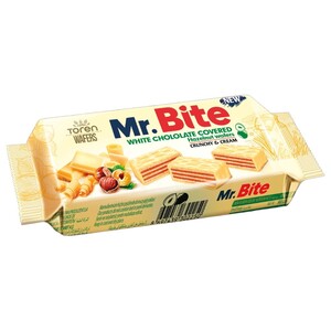 Mr.Bite Wafer Milk White Chocolate Coated With Hazelnut Cream 38G
