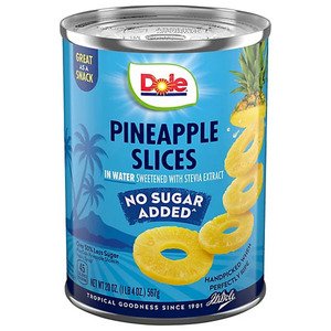 Dole Pineapple Slices No Sugar Added 20 O