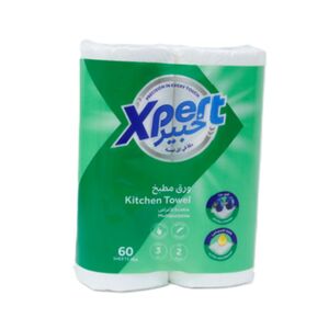Xpert Kitchen Roll 3 Ply 60 Sheets X 2 Pcs