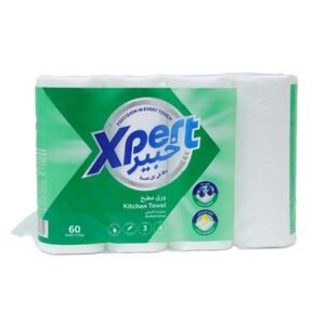Xpert Kitchen Roll 3 Ply 60 Sheets X 4 Pcs