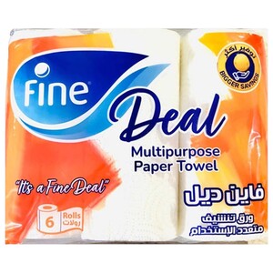 Fine Multipurpose Paper Towel Deal 6 Rolls