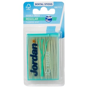 Jordan Dental Ticks Regular 100 Pieces