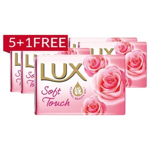 Lux Soap Bar Soft Touch 75G 5 + 1 Free