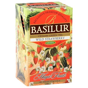 Basilur Ceylon Green Tea Wild Strawberry 25 Bags 37.5G