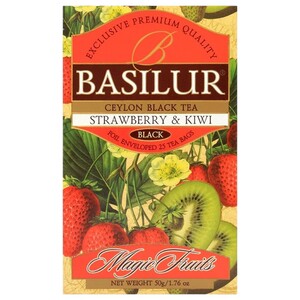 Basilur Magic Fruits Ceylon Black Tea Strawberry & Kiwi 25 Bags 50G