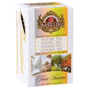 Basilur Four Seasons Black & Green Tea Assorted 25 Bags 44G