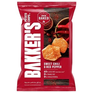 Bakker's Potato Chips Sweet Chili And Red Pepper 140G