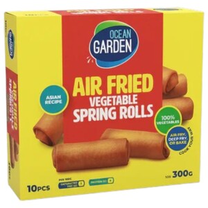 Ocean Garden Frozen Air Fried Vegetable Spring Rolls 10 Pieces 300G