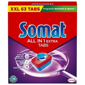 Somat All In 1 Dishwasher Tabs Xxl 63 Tabs 1.045Kg