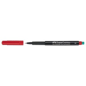Faber Castell Permanent Marker Red S