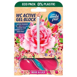 Ambi Pur Wc Active Gel Block Rose & Lily 45G