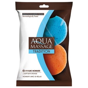 Aqua Massage Soft Bath Sponge 2 Pieces