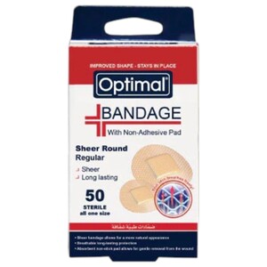 Optimal Bandage Sheer Round Regular 50 Pieces