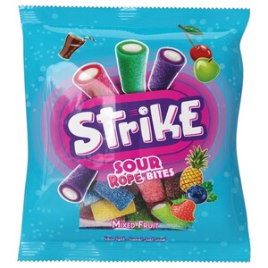 Strike Sour Rope Bites Mixed Fruit 140G