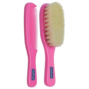 Optimal Hair Brush & Comb Set Pink