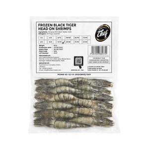 Prime Chef Frozen Black Tiger Hoso Shrimps 13/15 1Kg