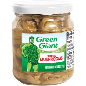 Green Giant Sliced Mushrooms 4.5 Oz