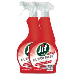 Jif Ultrafast Everywhere Spray 500Ml X2