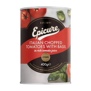 Epicure Italian Chopped Tomatoes With Basil 400G