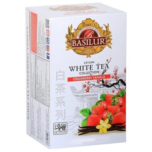 Basilur White Tea Collection Strawberry Vanilla 10 Bags 30G