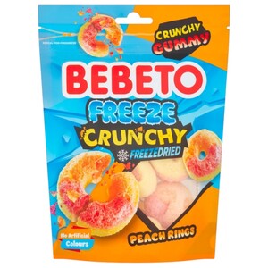 Bebeto Freeze Dried Crunchy Peach Rings 35G