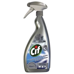Cif Professional Stainless Steel & Glass Cleaner 750Ml