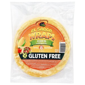 El Sabor Wraps Corn Gluten Free 15Cm 8 Pieces 208G