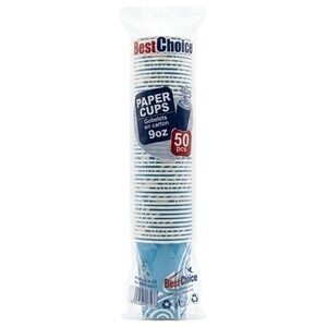 Best Choice Paper Cups 9Oz 50 Pieces
