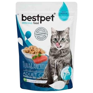 Bestpet Adult Cat Food Tuna & Anchovy Jelly 85G