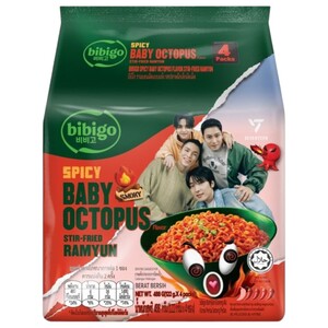 Bibigo Spicy Baby Ramyun Octopus Stir-Fried 122G
