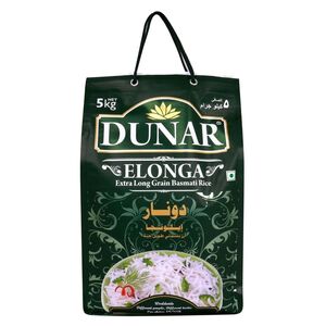 Dunar Elonga Extra Long Grain Basmti Rice 5 Kg