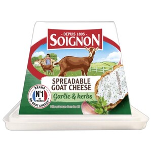 Soignon Spreadable Goat Cheese Garlic & Herbs 150G