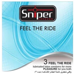 Sniper Condoms Feel The Ride 3 Pieces