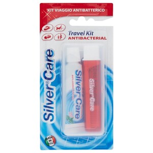 Silver Care Travel Kit Antibacterial Toothbrush + Toothpaste 20Ml