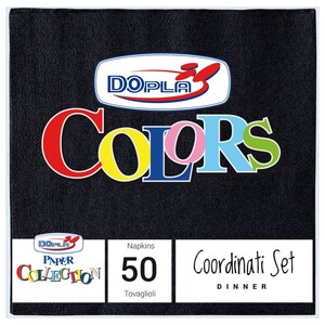 Dopla Napkins Black 50 Pieces