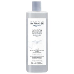 Byphasse Make-Up Remover Micellar Solution With Charbon Actif 500Ml