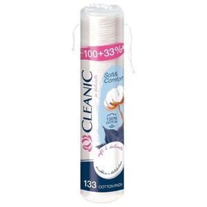 Cleanic Cotton Pads Soft & Comfort 100 Pieces +33%