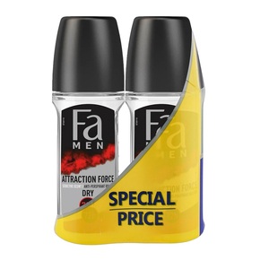 Fa Roll On Men Attraction 2X50ml Promo