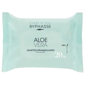 Byphasse Makeup Remover Wipes Aloe Vera 20 Pieces