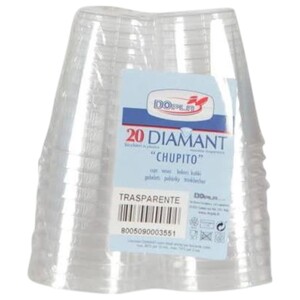 Dopla Disposable Plastic Shots Transparent 20 Pieces