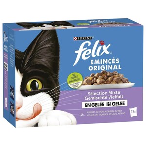 Felix Cat Food Emincés En Gelée 12 Pieces 85G