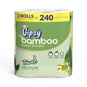Gipsy Bamboo Kitchen Towel Medium 2 Rolls