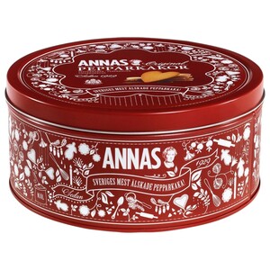 Annas Pepparkakor Original Ginger Thins Hearts Tin 425G