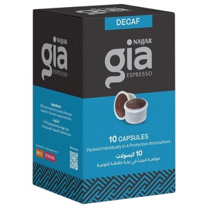 Gia Espresso Capsules Decaf 10 Capsules