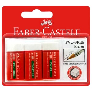 Faber Castell Pvc-Free Eraser White 3 Pieces