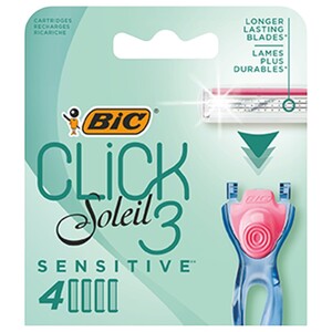 Bic Soleil Click 3 Sensitive Blades 4 Pieces