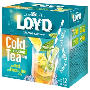 Loyd Cold Infusion Tea Mint And Lemon & Lime 12 Bags