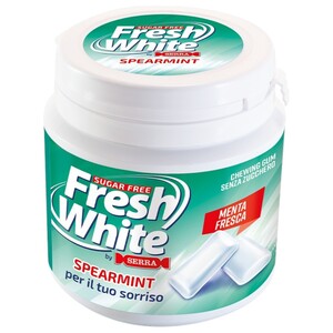 Fresh White Gum Spearmint Sugar Free