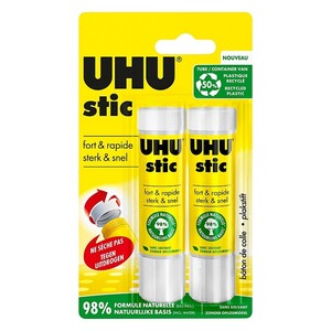 Uhu Glue Stick 2 Pieces 42G