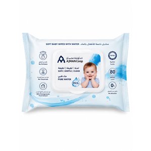 Ajman Coop Baby Wipes Water Soft 80'S